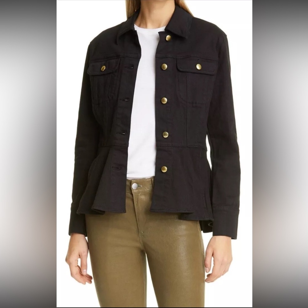 Frame Flounce Denim Jacket Size M, NEW - Picture 3 of 14